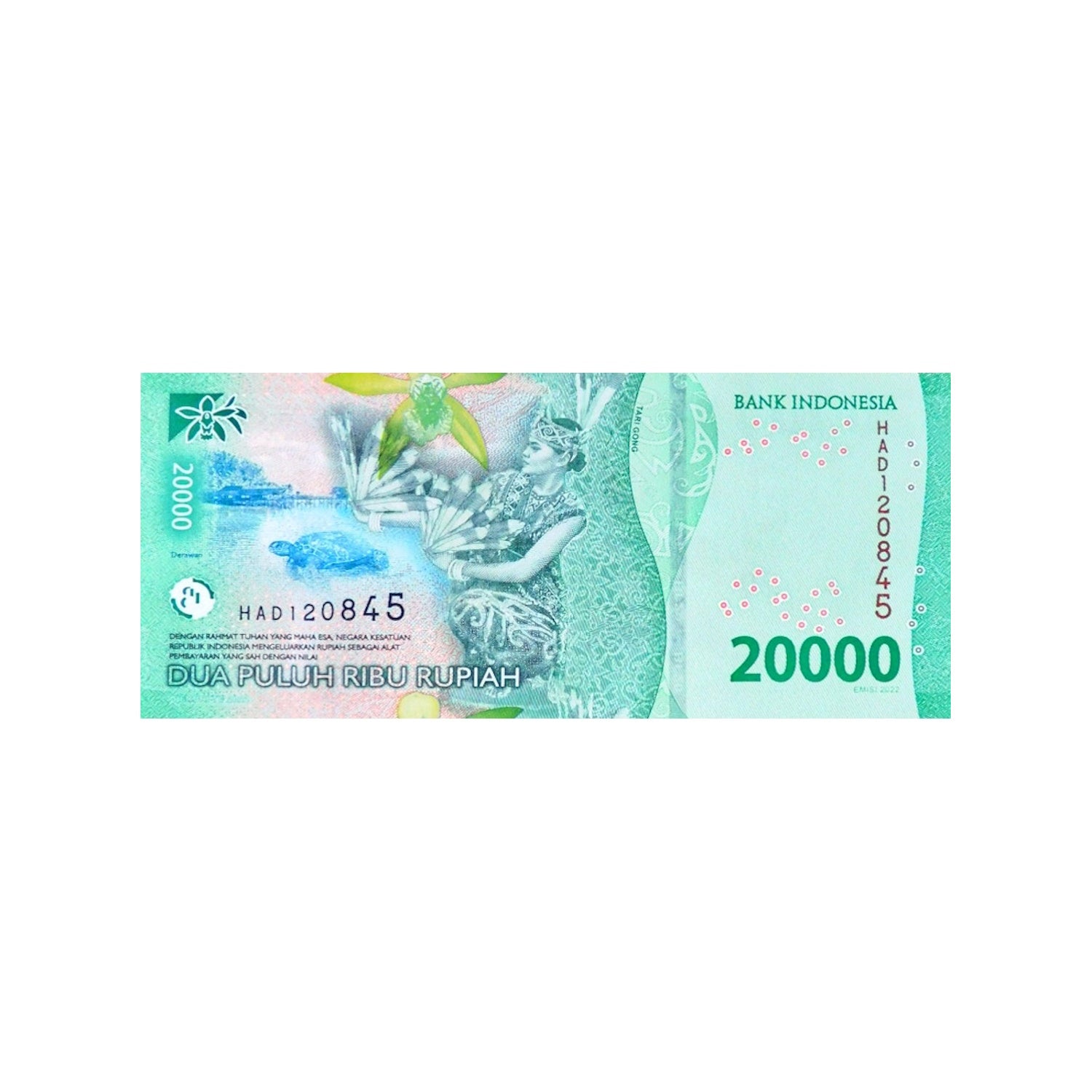 Banknote | Indonesia 20,000 Rupiah 2022 P-166 UNC Banknotes (1)