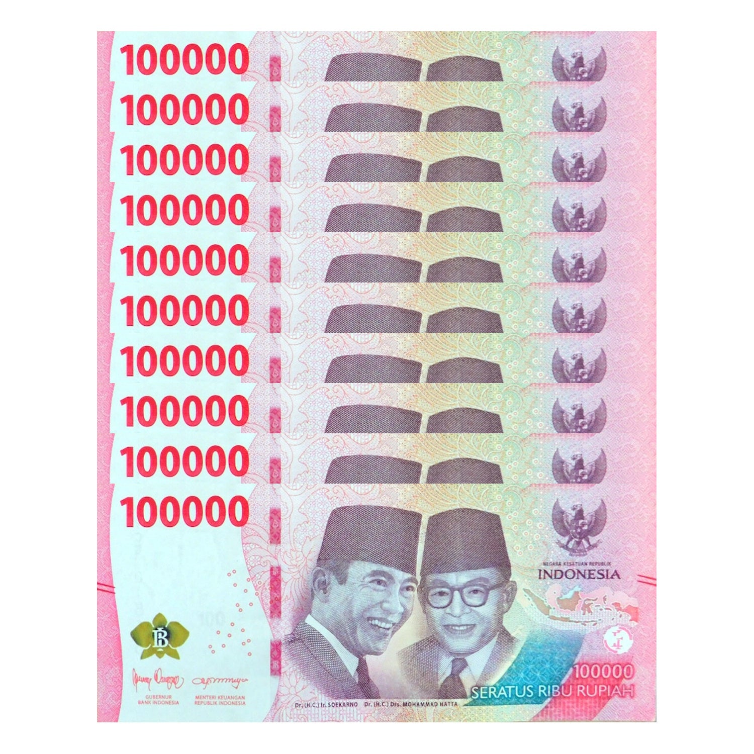 Banknote | Indonesia 100,000 Rupiah 2022 P-168 CIR Banknotes (10)